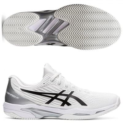 ASICS Men's SOLUTION SPEED FF 2 Tennis Shoes in White/Black 8.5 M - Thumbnail 2