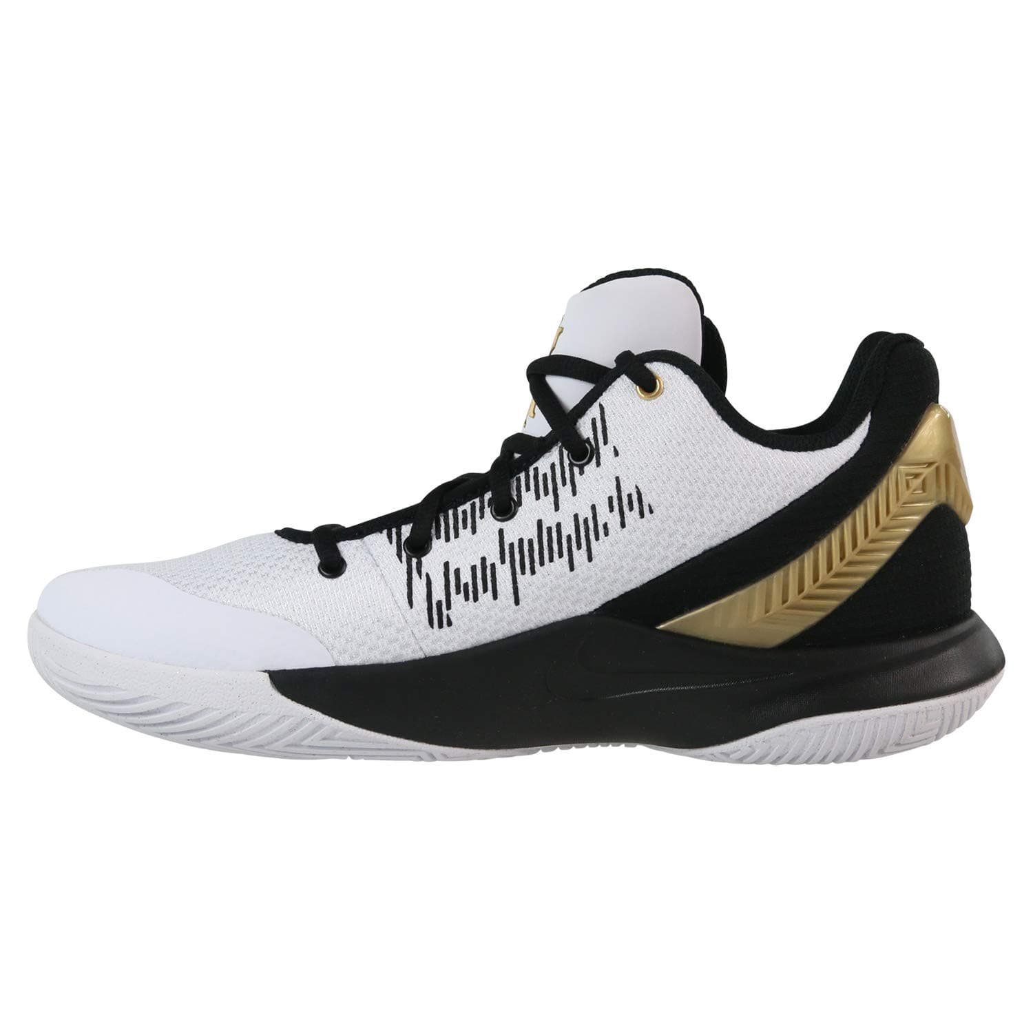 NIKE Men's Kyrie Flytrap 2 Basketball Shoes, White Gold Black Size 10.5 US - Thumbnail 4