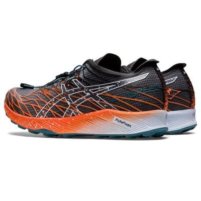 ASICS Fuji Speed Women's Running Shoes in Black /Nova Orange Size 11 B - Thumbnail 4