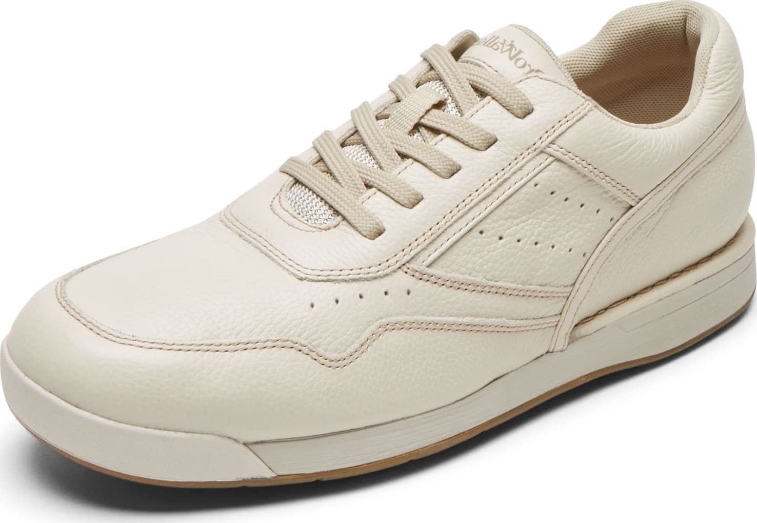 Man's Sneakers Shoes Rockport ProWalker M7100 Plus Off-White Leather 10.5 M - Thumbnail 5