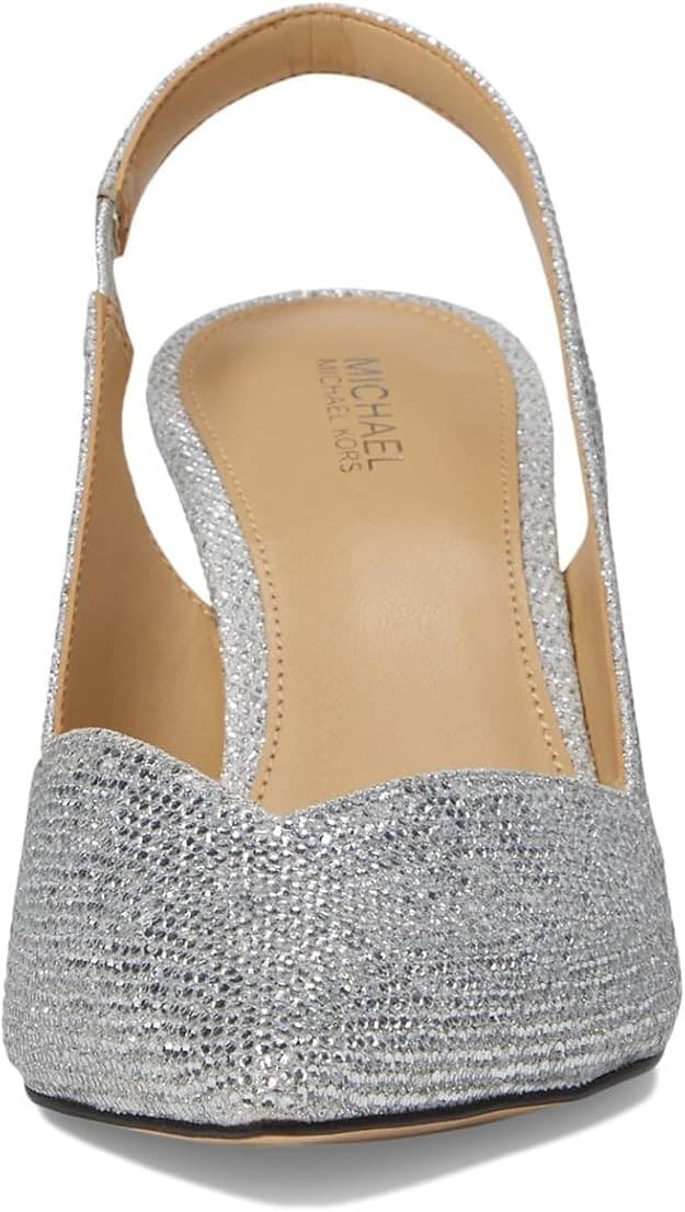 Michael Kors Women's Chelsea Sling Heels Glitter Chain Mesh/stain Size 8.5 M - Thumbnail 3