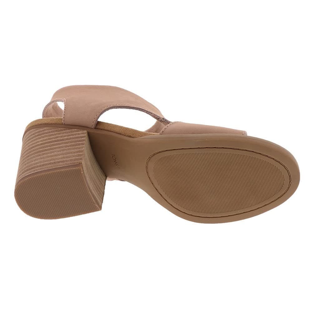 TOMS Eliana Block Heel Sandals Buck Brown Leather Elegant Heels Women's 11 M - Thumbnail 6