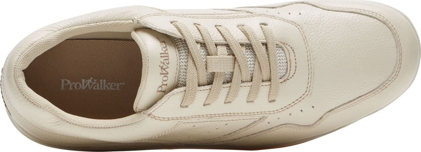 Man's Sneakers Shoes Rockport ProWalker M7100 Plus Off-White Leather 10.5 M - Thumbnail 3