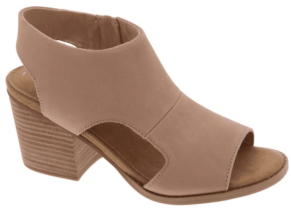 TOMS Eliana Block Heel Sandals Buck Brown Leather Elegant Heels Women's 11 M - Image 1