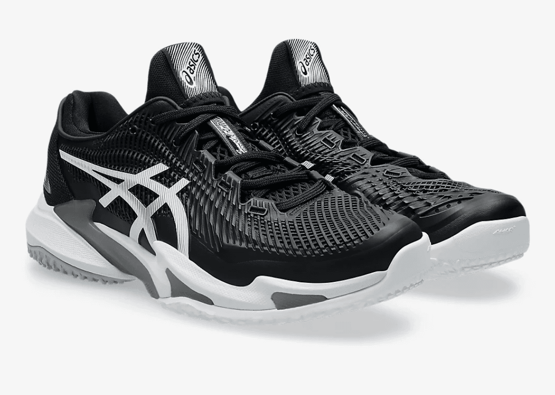 Asics Court FF 3 OC Men's Shoes White Black 1041A369 Size 9 US - Image 1