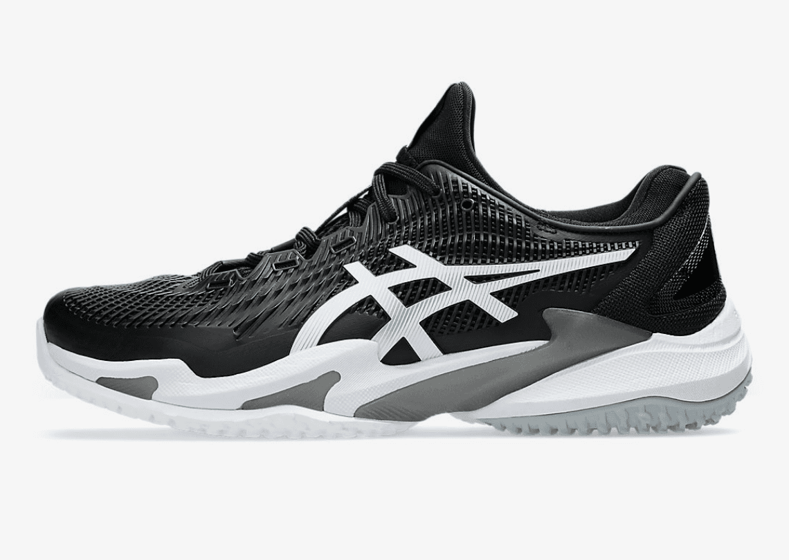 Asics Court FF 3 OC Men's Shoes White Black 1041A369 Size 9 US - Thumbnail 3