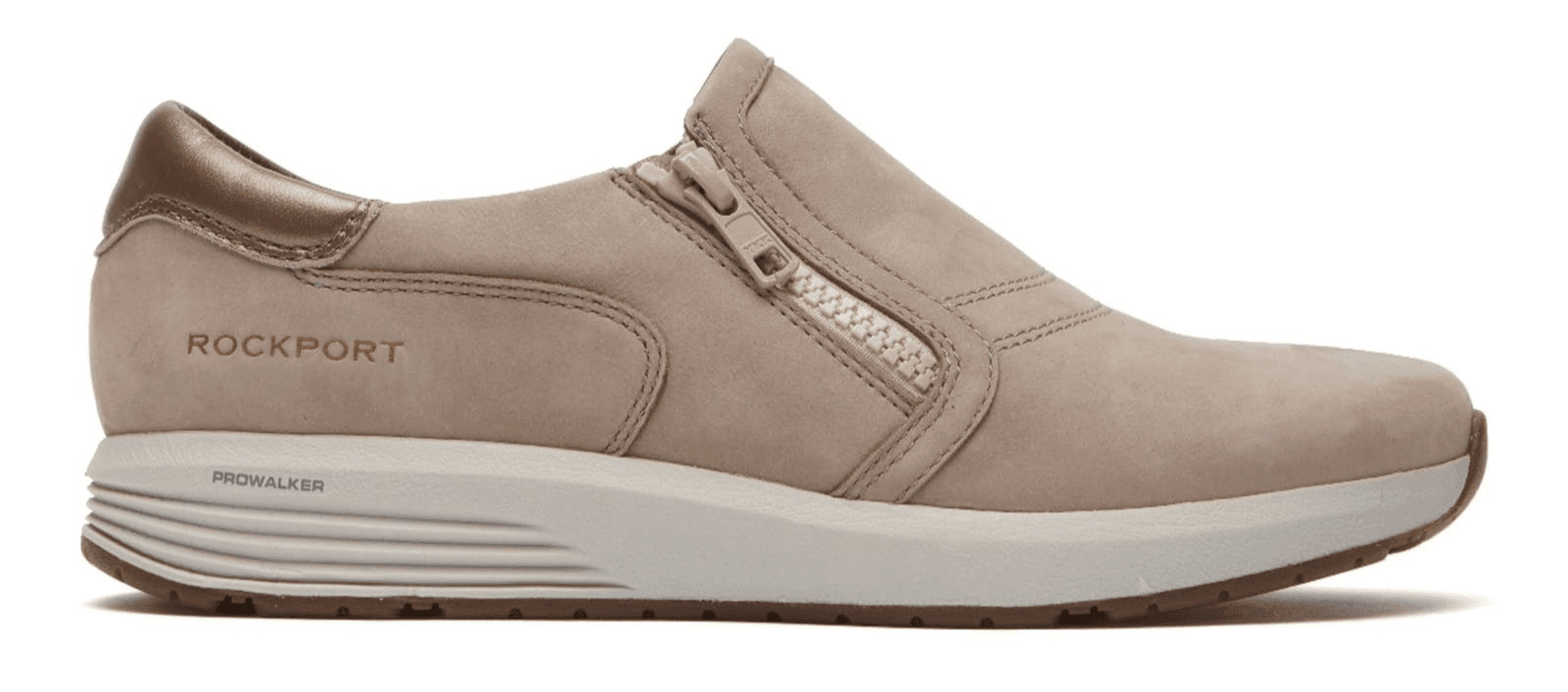 Rockport Trustride Womens Slip On Shoes Nubuck Taupe Size 9.5 M - Thumbnail 2