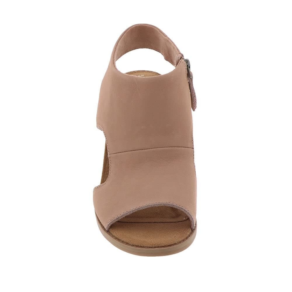 TOMS Eliana Block Heel Sandals Buck Brown Leather Elegant Heels Women's 11 M - Thumbnail 3