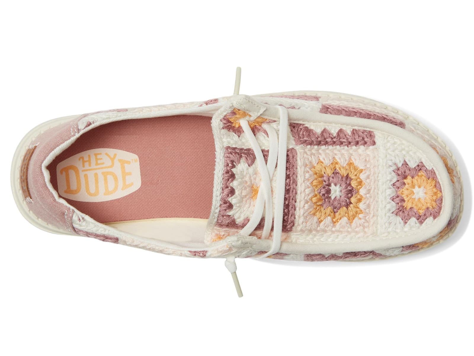 Hey Dude Wendy Cottage Crochet Flower Women’s Shoes Loafer Pink Size 11 Slip On - Thumbnail 6
