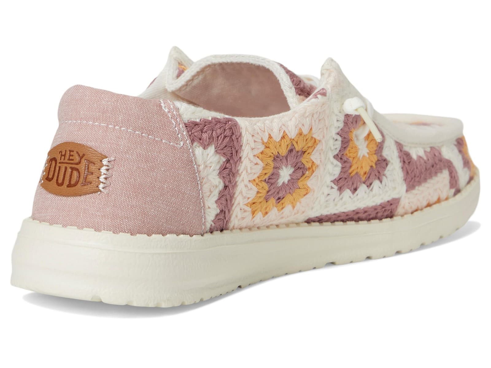 Hey Dude Wendy Cottage Crochet Flower Women’s Shoes Loafer Pink Size 11 Slip On - Thumbnail 4