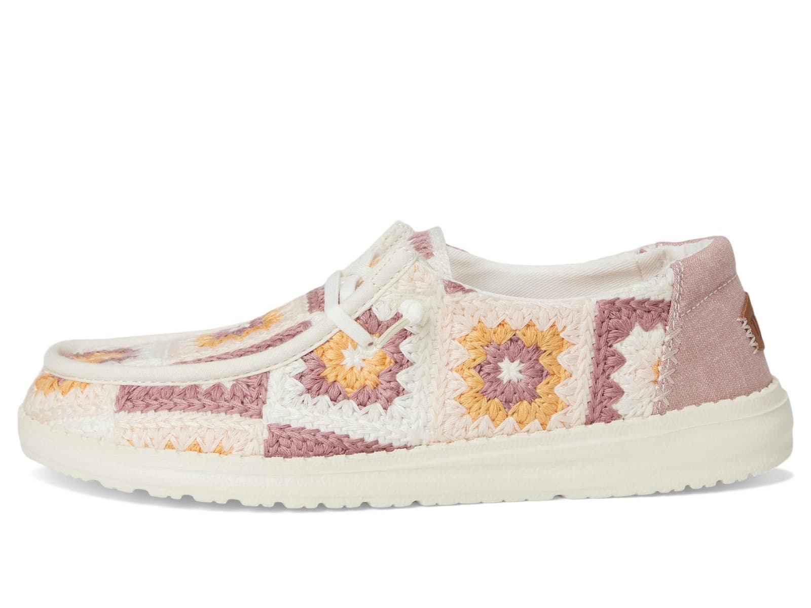 Hey Dude Wendy Cottage Crochet Flower Women’s Shoes Loafer Pink Size 11 Slip On - Thumbnail 3