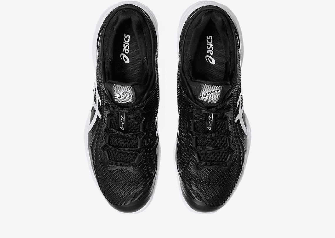 Asics Court FF 3 OC Men's Shoes White Black 1041A369 Size 9 US - Thumbnail 5