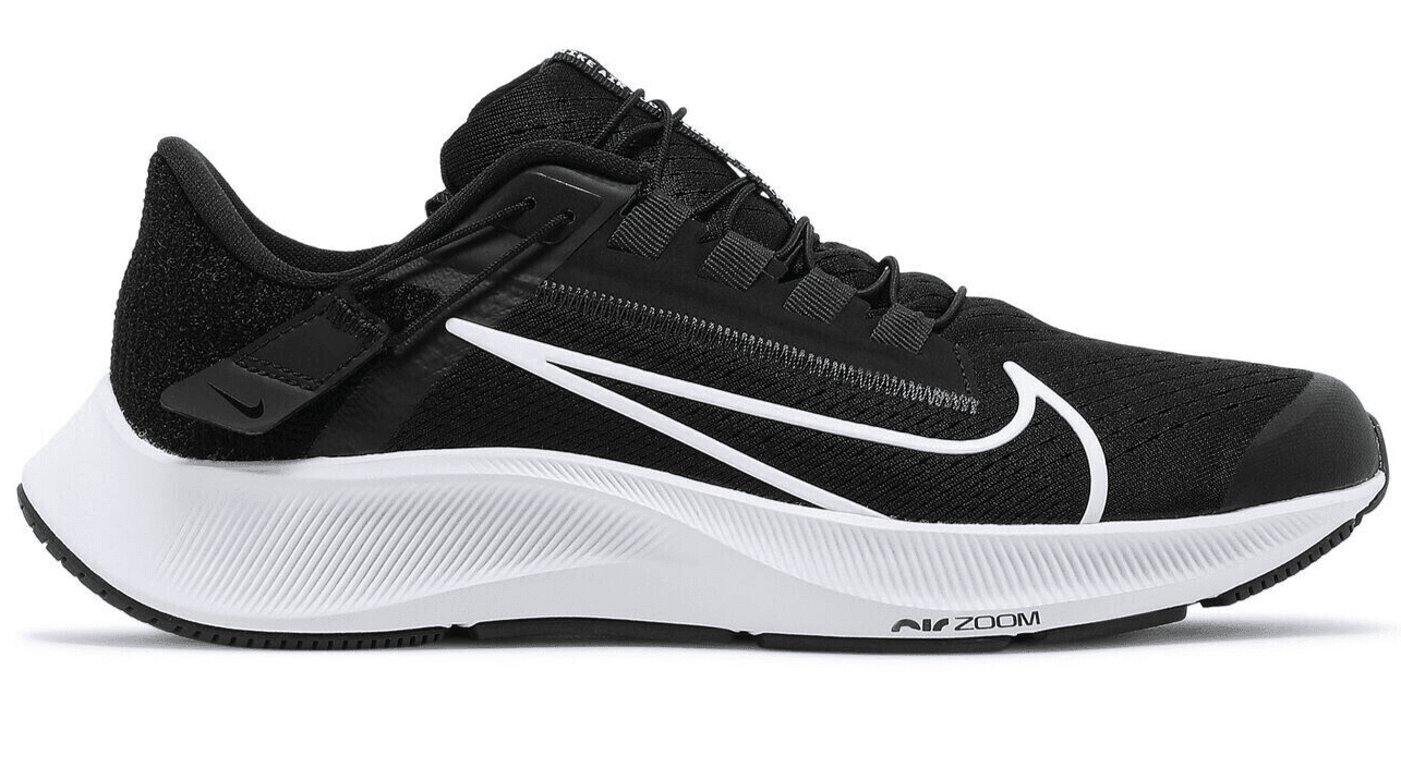 Nike Air Zoom Pegasus 38 FlyEase 'Black White' DA6698-001 Women's Shoes 7.5 B - Thumbnail 2