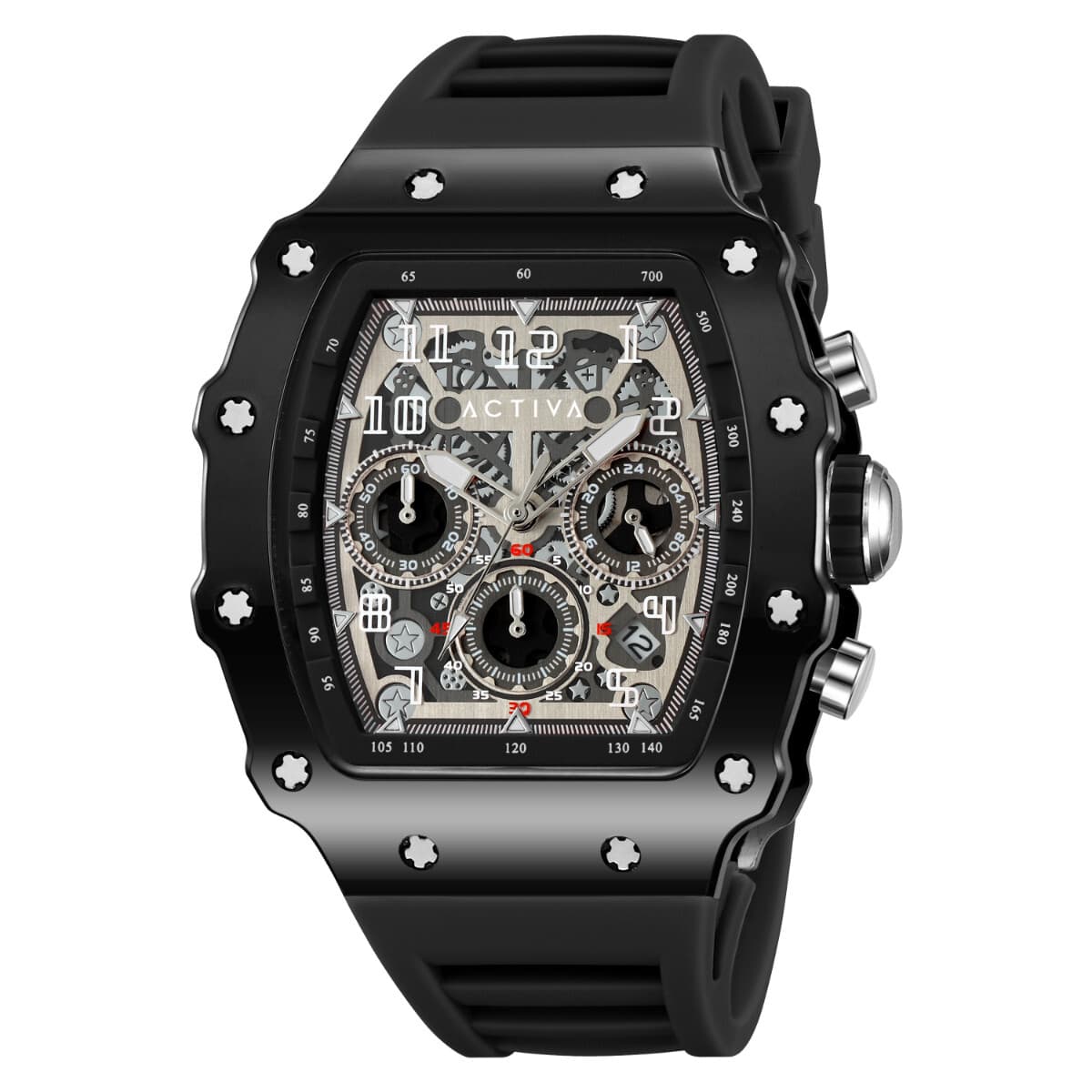 Activa Circuit X Invicta 44.3mm w/ Skeleton Dial PC Case Material Black Watch - Image 1