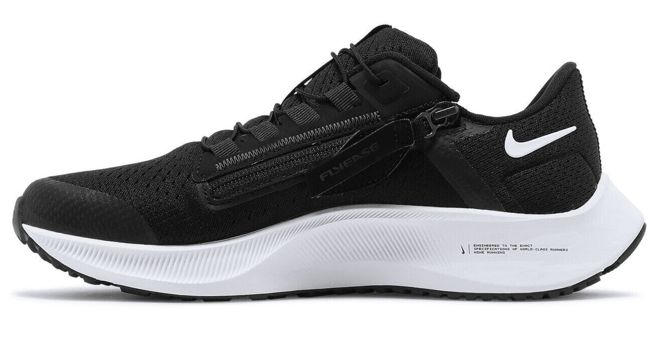 Nike Air Zoom Pegasus 38 FlyEase 'Black White' DA6698-001 Women's Shoes 7.5 B - Thumbnail 4