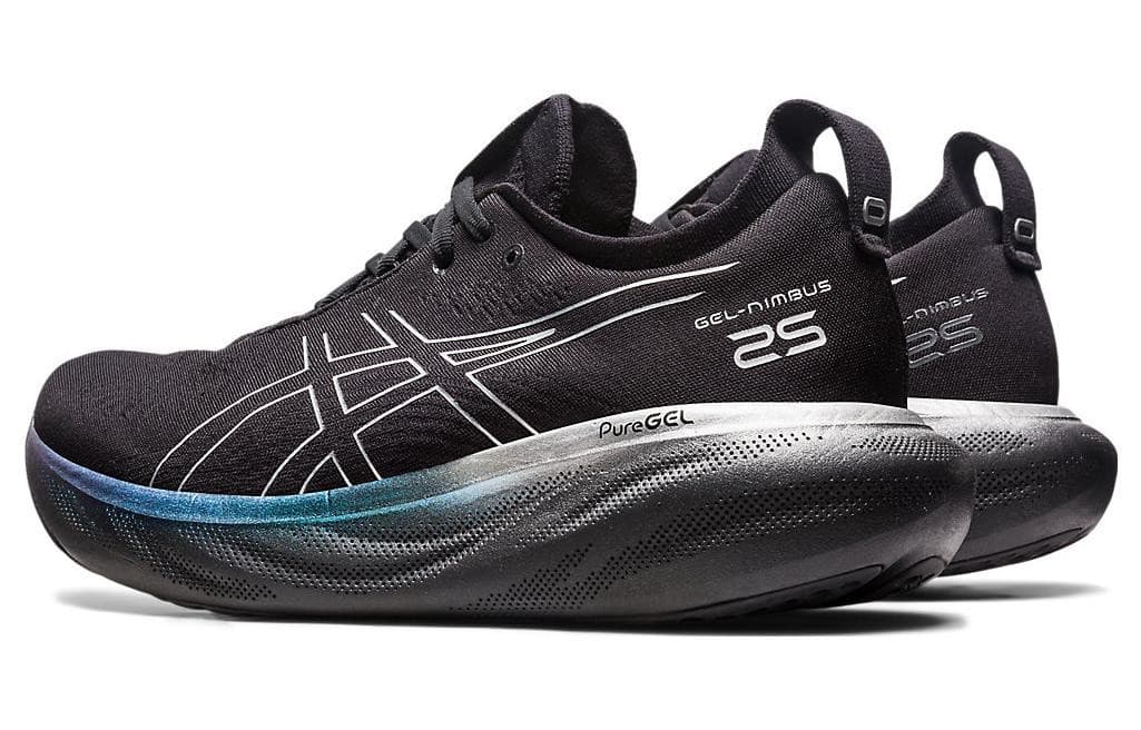 Asics GEL-Nimbus 25 platinum Women's 9.5M Running shoes lowtop Black pure silver - Thumbnail 4