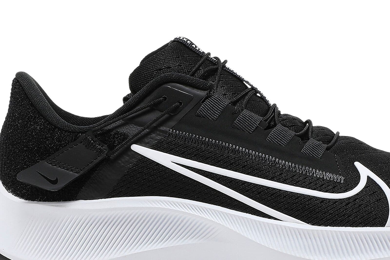 Nike Air Zoom Pegasus 38 FlyEase 'Black White' DA6698-001 Women's Shoes 7.5 B - Thumbnail 3