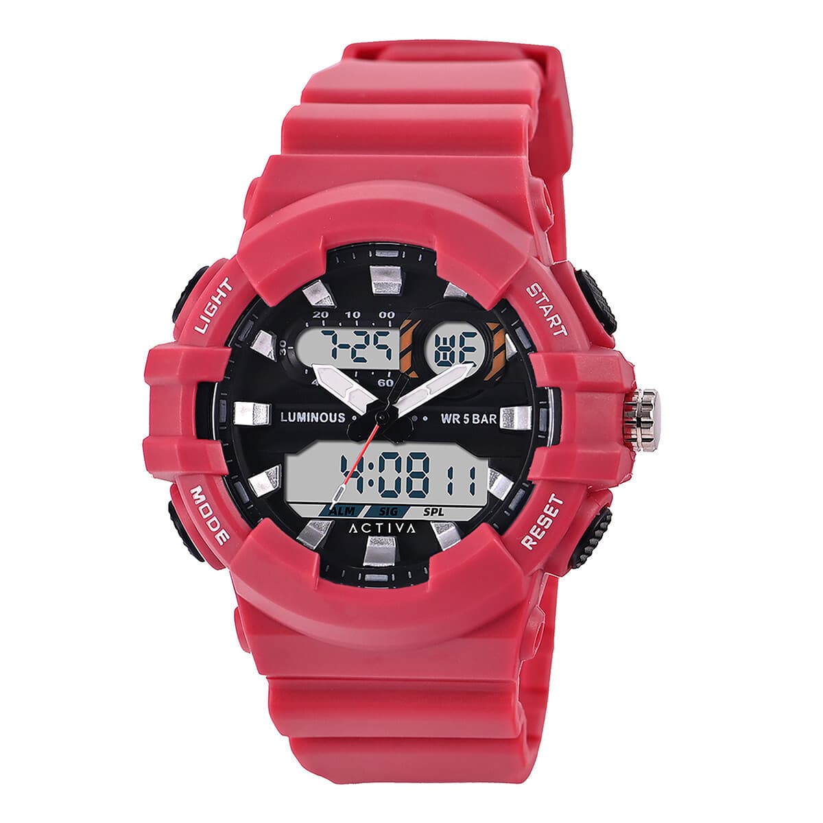 Activa Pixel X Invicta Digital Men's Watch Luminous ,Light analog - 50mm. RED - Thumbnail 2