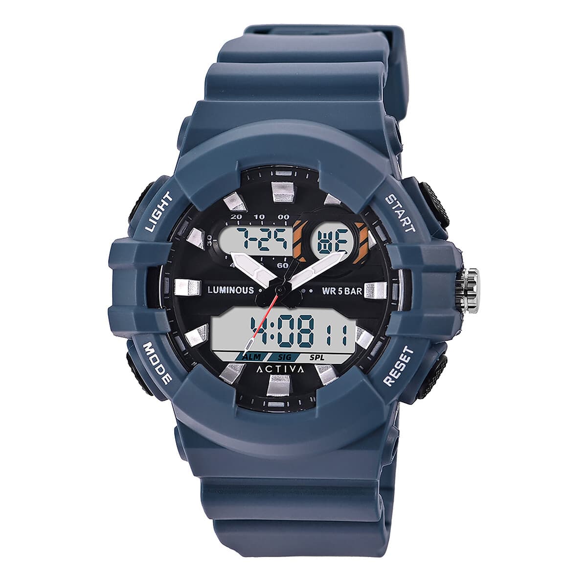 Activa Pixel X Invicta Digital Men's Watch illuminate analog - 50mm. Blue - Thumbnail 2