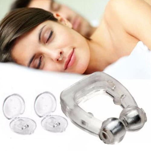2 Pcs High-Quality Silicone Magnetic Anti Snore Clip Sleeping Aid Nose Clip - Thumbnail 6