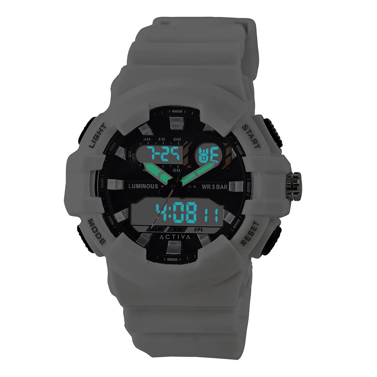 Activa Pixel X Invicta Digital Men's Watch Luminous ,Light analog - 50mm. White - Thumbnail 3