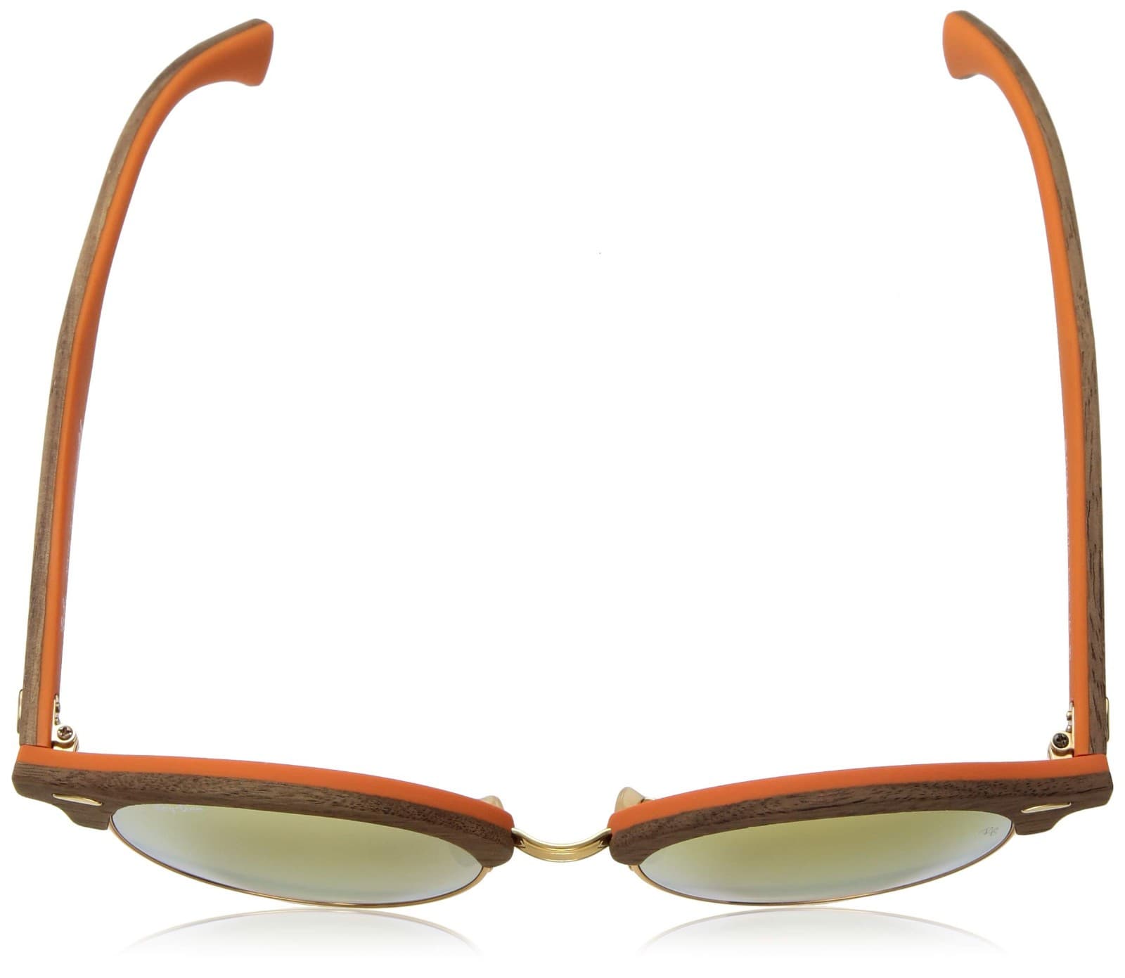 Ray-Ban CLUBROUND WOOD 0RB4246M Gradient Brown/Mirror Pink One Size 51-19-145 - Thumbnail 3