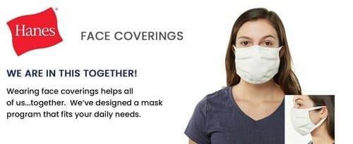 5 Pack Breathable Hanes White Soft Cotton Reusable Protective Face Mask Cover - Thumbnail 7