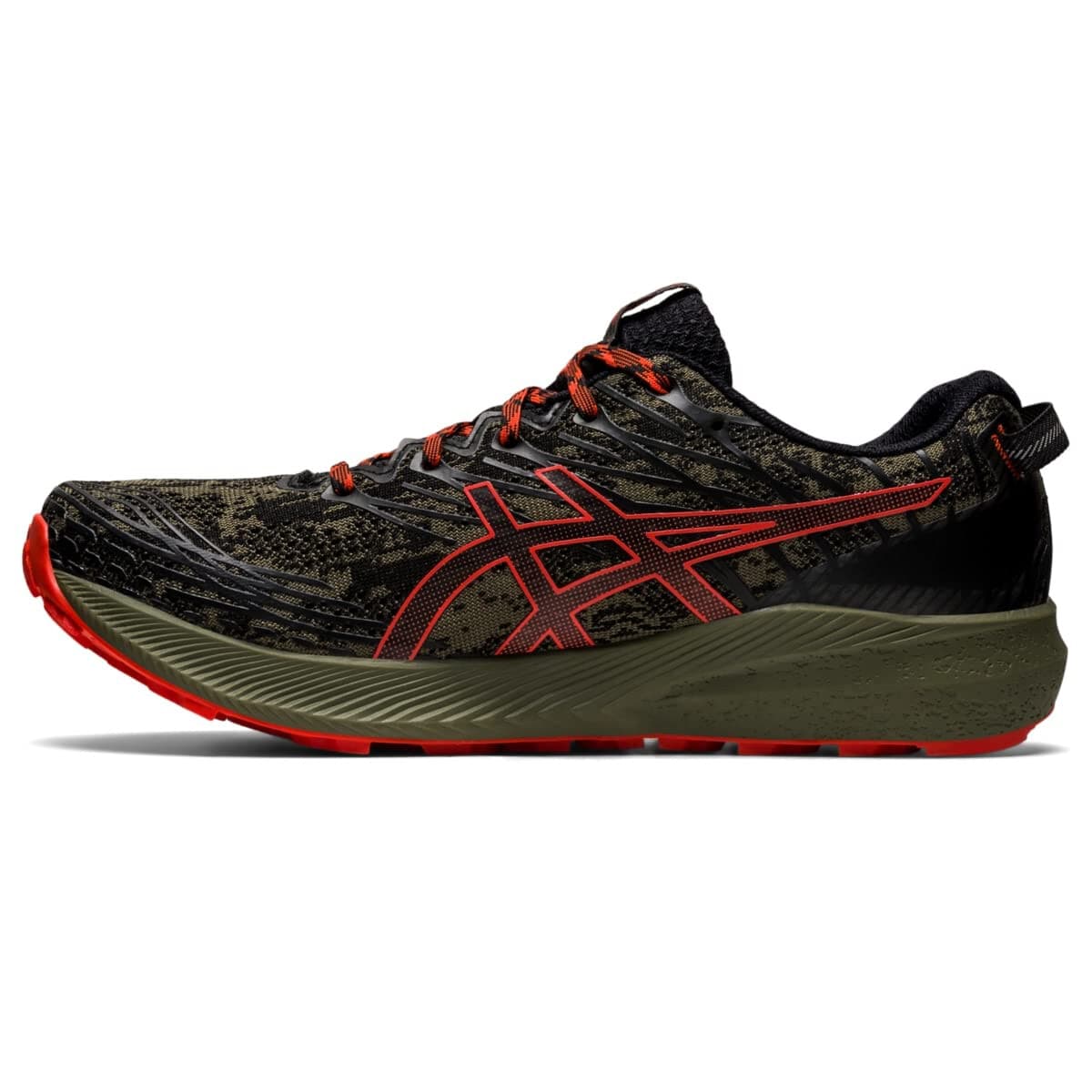 ASICS Men's Fuji Lite 3 Athletic Running Shoes, Mantle Green/Cherry Tomato 14 M - Thumbnail 4
