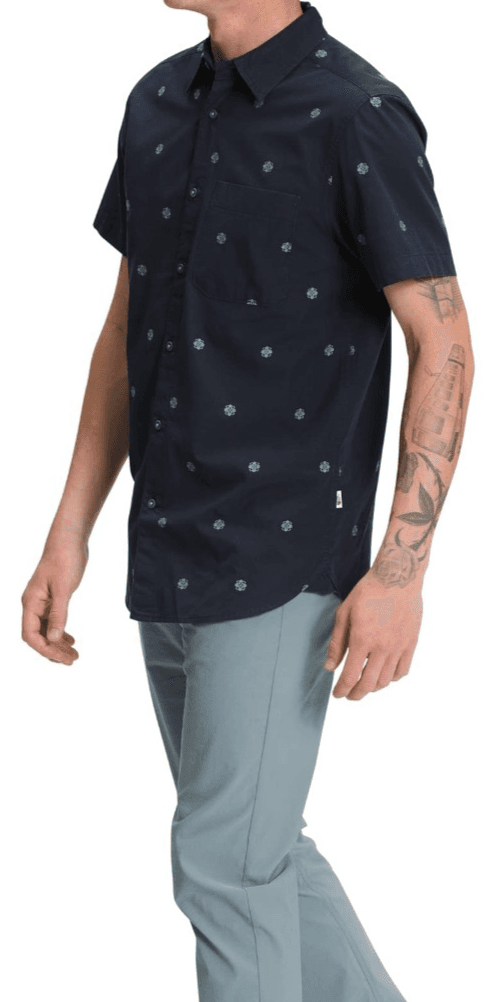 THE NORTH FACE Men's Baytrail Floral Jacquard Button-Down Short-Sleeve Shirt XXL - Thumbnail 4