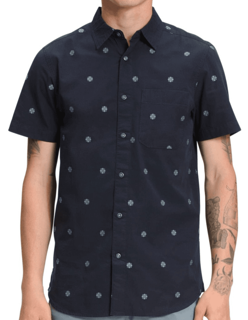 THE NORTH FACE Men's Baytrail Floral Jacquard Button-Down Short-Sleeve Shirt XXL - Thumbnail 2