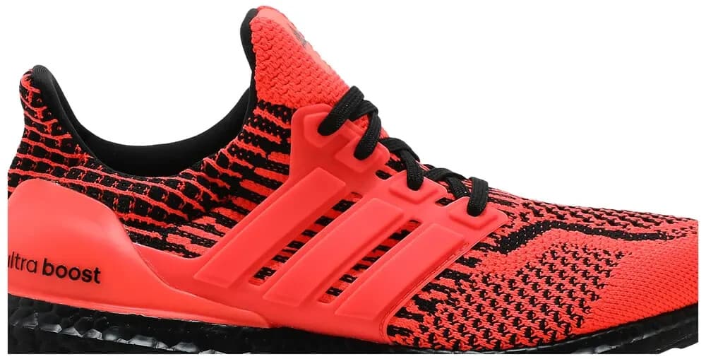 adidas Mens UltraBoost 5.0 DNA Running Shoes Solar Red/Black 9 M - Thumbnail 4