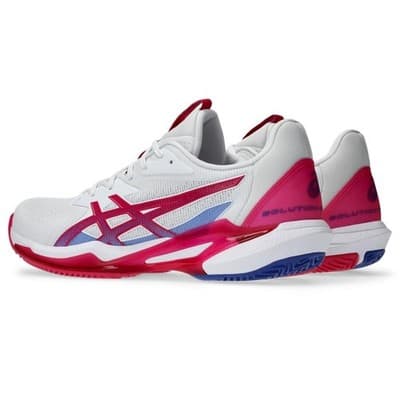 ASICS Women Solution Speed FF 3 Clay Shoes PU Upper White/Bright Rose 8.5 B - Thumbnail 5