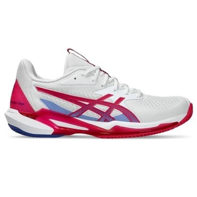 ASICS Women Solution Speed FF 3 Clay Shoes PU Upper White/Bright Rose 8.5 B - Thumbnail 2