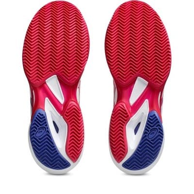 ASICS Women Solution Speed FF 3 Clay Shoes PU Upper White/Bright Rose 8.5 B - Thumbnail 8