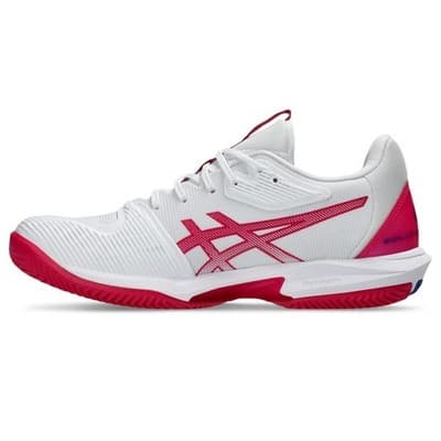 ASICS Women Solution Speed FF 3 Clay Shoes PU Upper White/Bright Rose 8.5 B - Thumbnail 3