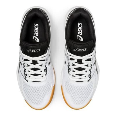 ASICS Women's Upcourt 4 Volleyball Shoes, White/Black US 9.5 - Thumbnail 5