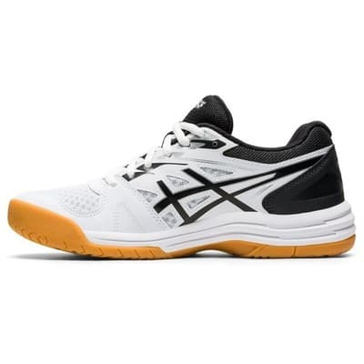 ASICS Women's Upcourt 4 Volleyball Shoes, White/Black US 9.5 - Thumbnail 2