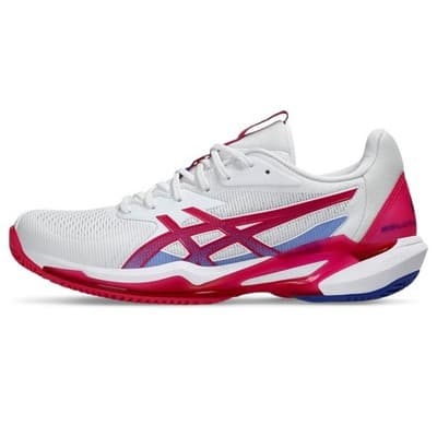 ASICS Women Solution Speed FF 3 Clay Shoes PU Upper White/Bright Rose 8.5 B - Thumbnail 4