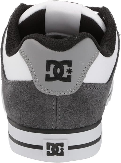 DC Men's Pure Casual Low Top Skate Shoe, Grey/Grey/White, 11.5 M - Thumbnail 5