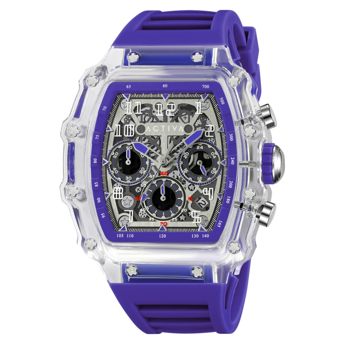 Activa Circuit X Invicta 44.3mm w/ Skeleton Dial PC Case Material Black Purple - Image 1