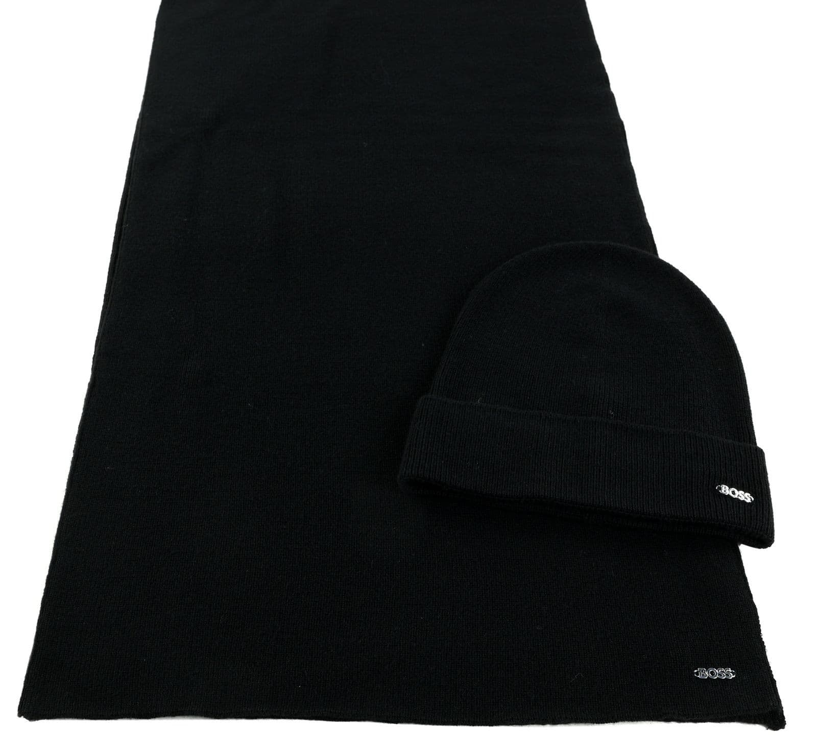 BOSS, Liviliana Set Wool Blend Hat and Scarf , pitch black, One Size - Thumbnail 4