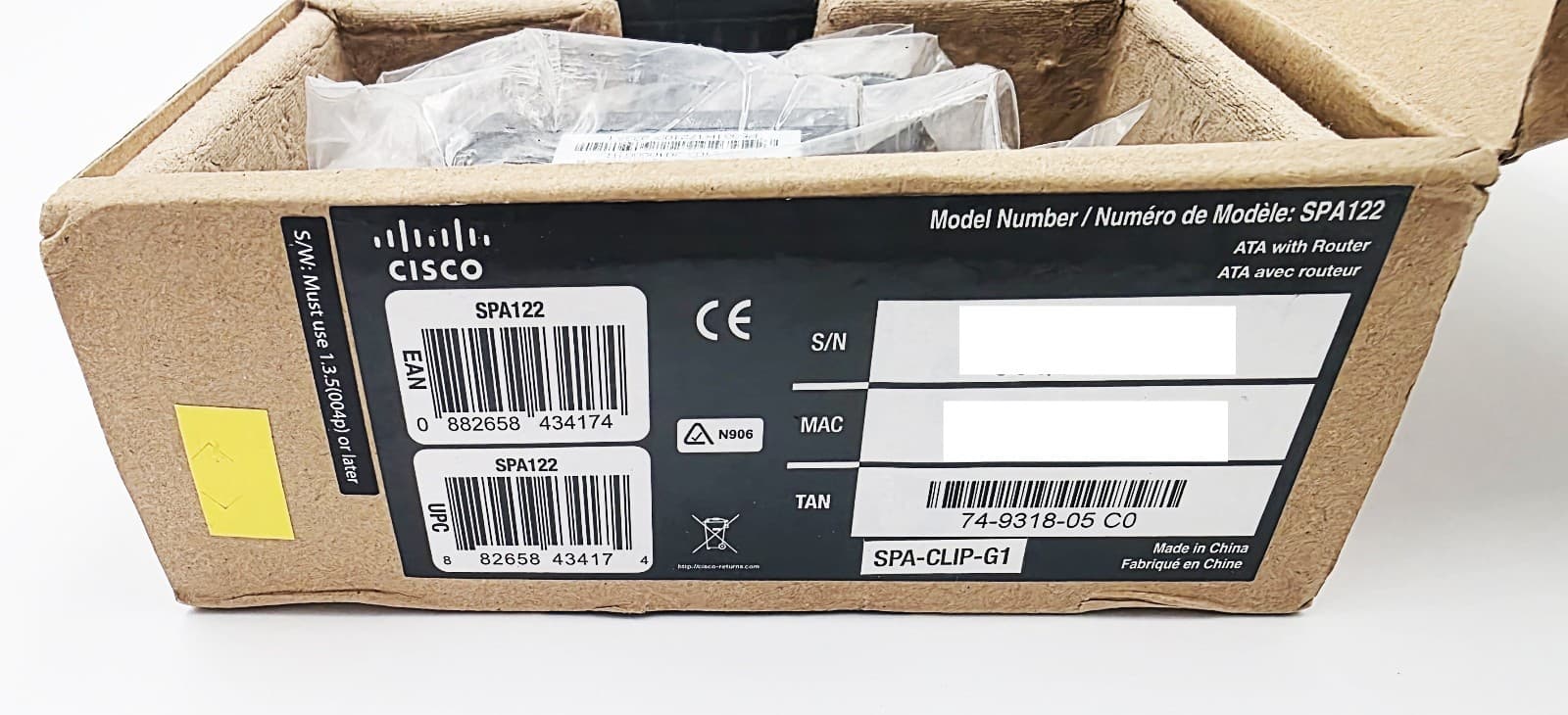 Cisco SPA122 2 Ports ATA Fast Ethernet External VoIP Gateway Router - Thumbnail 4