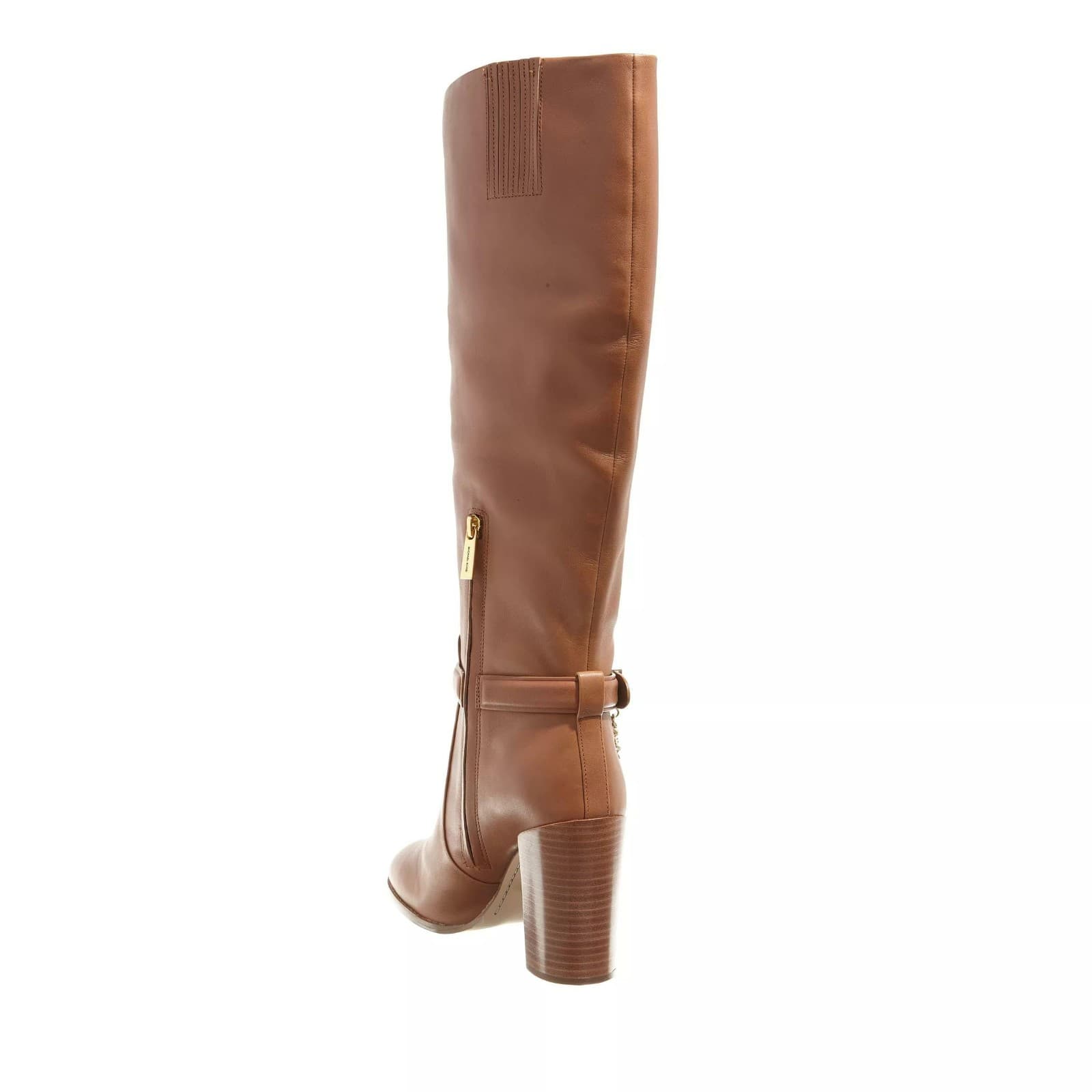 MICHAEL Michael Kors HAMILTON Embellished Leather Boot Heel Shoe Luggage 8 M - Thumbnail 5