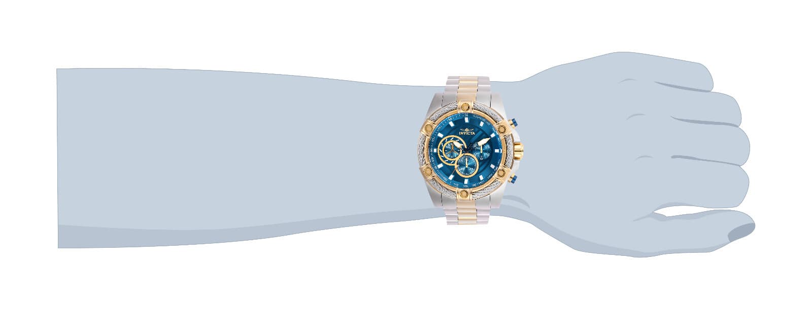 Invicta Men's 'Bolt' Quartz Chronograph Stainless Steel Casual Watch - Thumbnail 3