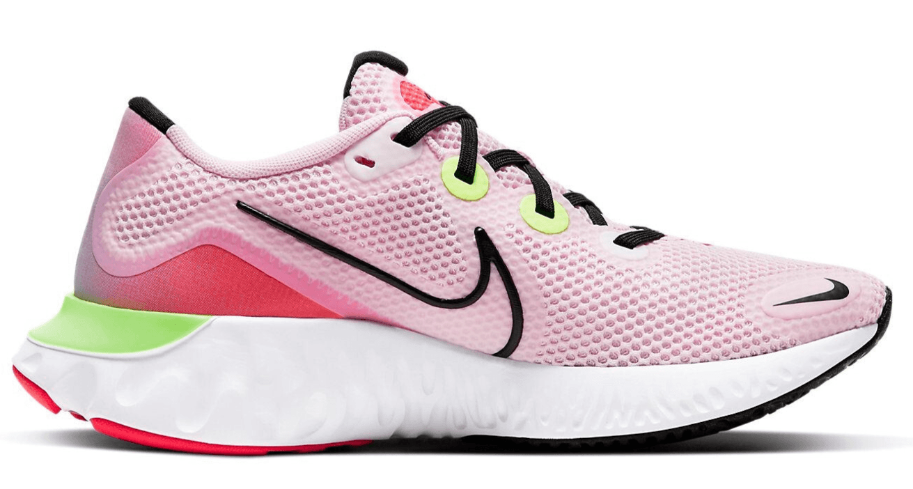 Nike Renew Run Women's Running Shoe Pink Foam/Black Psychic blue Size 6 B - Thumbnail 2