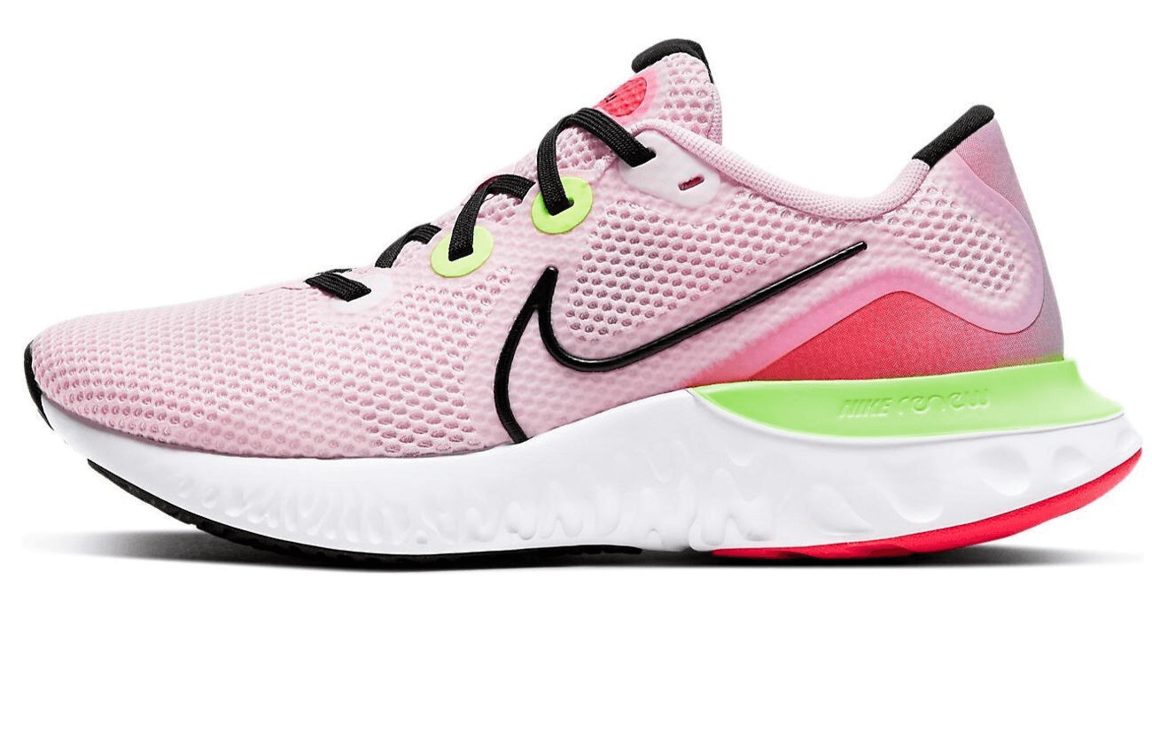 Nike Renew Run Women's Running Shoe Pink Foam/Black Psychic blue Size 6 B - Thumbnail 3