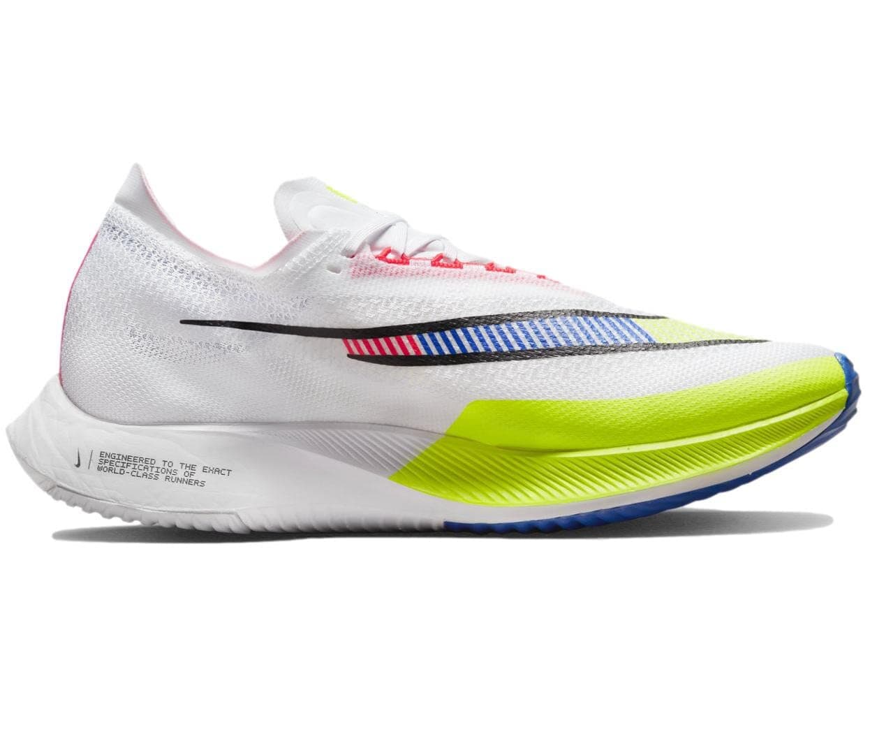 Nike ZoomX Streakfly Running Shoes White/Black-Volt-Racer Blue 8.5 Men/10 Wmn - Thumbnail 3
