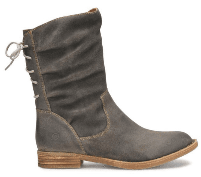 Born Shasta Corset women's boots Dark Grey Leather Suede Size 8.5 M - Thumbnail 2
