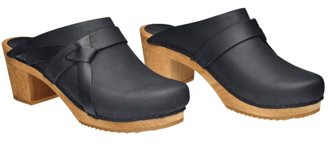 Sanita Women's Clog Manuella Wooden Oiled Leather Black Shoes SZ 9.5-10 US 40 EU - Image 1