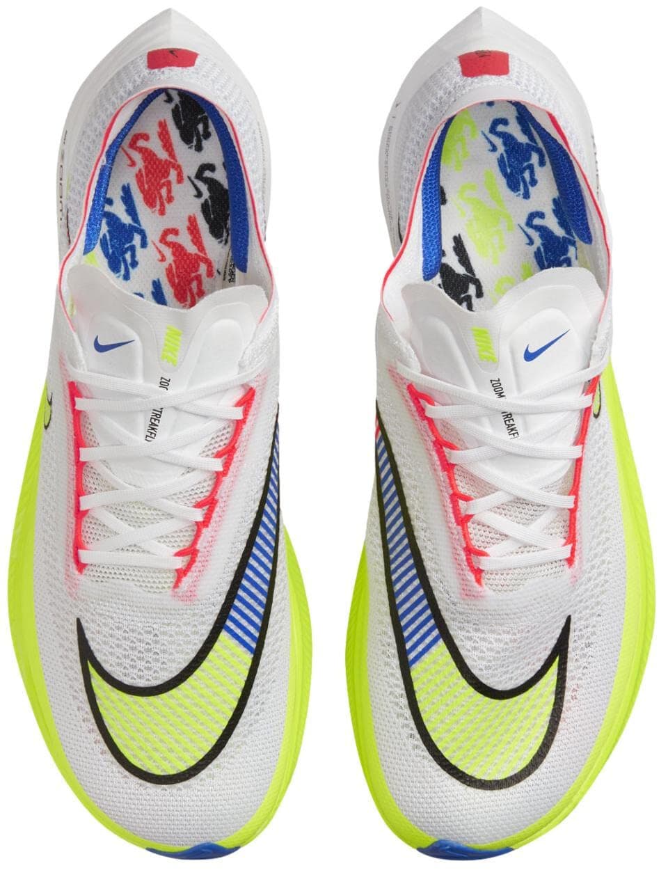 Nike ZoomX Streakfly Running Shoes White/Black-Volt-Racer Blue 8.5 Men/10 Wmn - Thumbnail 2